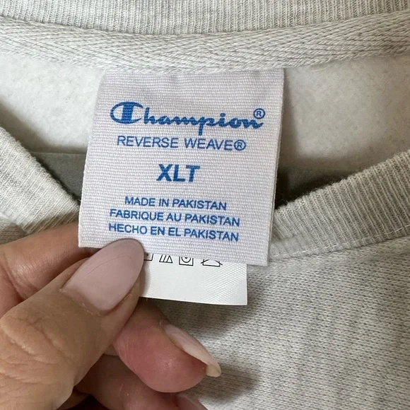 Alabama Champion Reverse Weave Size XLT Crewneck Sweatshirt Heathered Gray - Picture 3 of 4